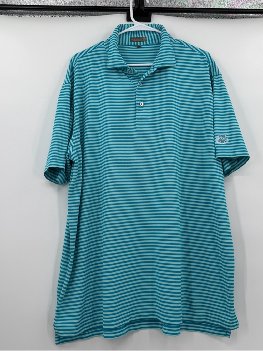 Peter millar striped blue polo shirt xx
